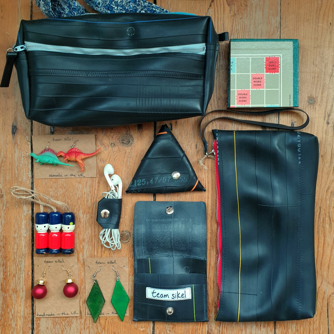 Recycled tire crafts for sale.