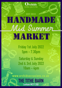 A mid-summer market event at the Tithe Barn, Lenham, Kent